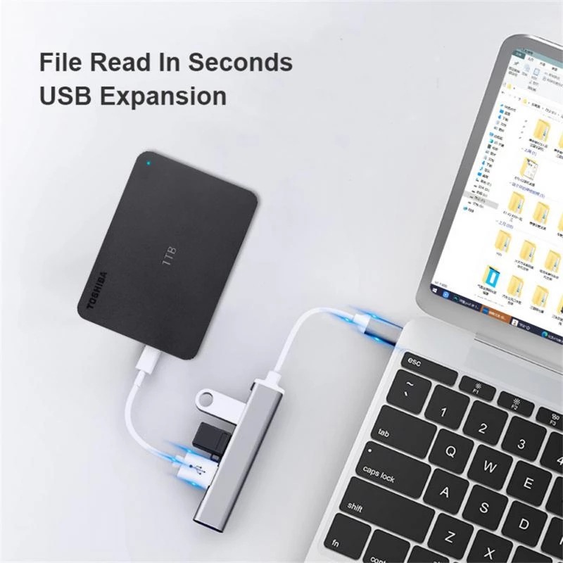 4-In-1 Type-C Extender Hub 4 P - Laptop Accessories Hub ulasan dan harga