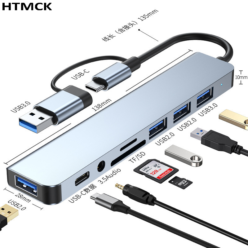 Hub USB C 8 in 2 Multi Port Do - Laptop Accessories Hub ulasan dan harga